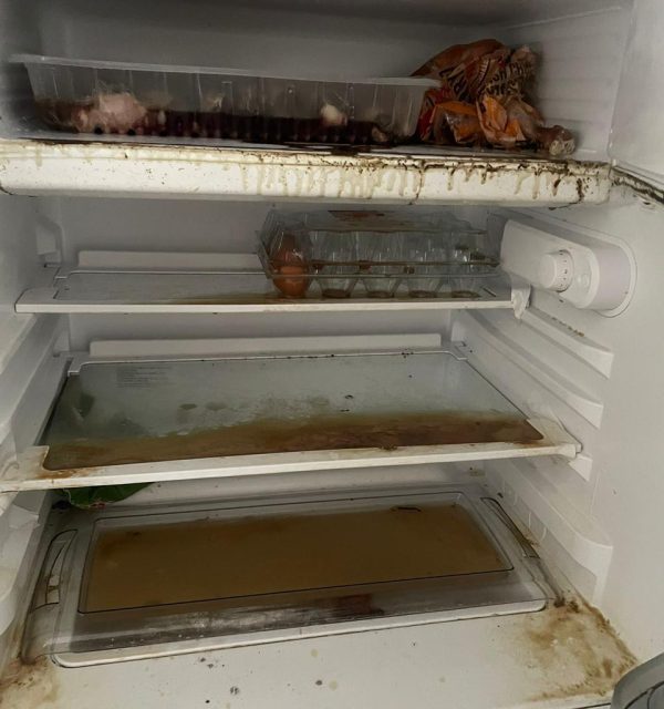 Before Cleaning Fridge